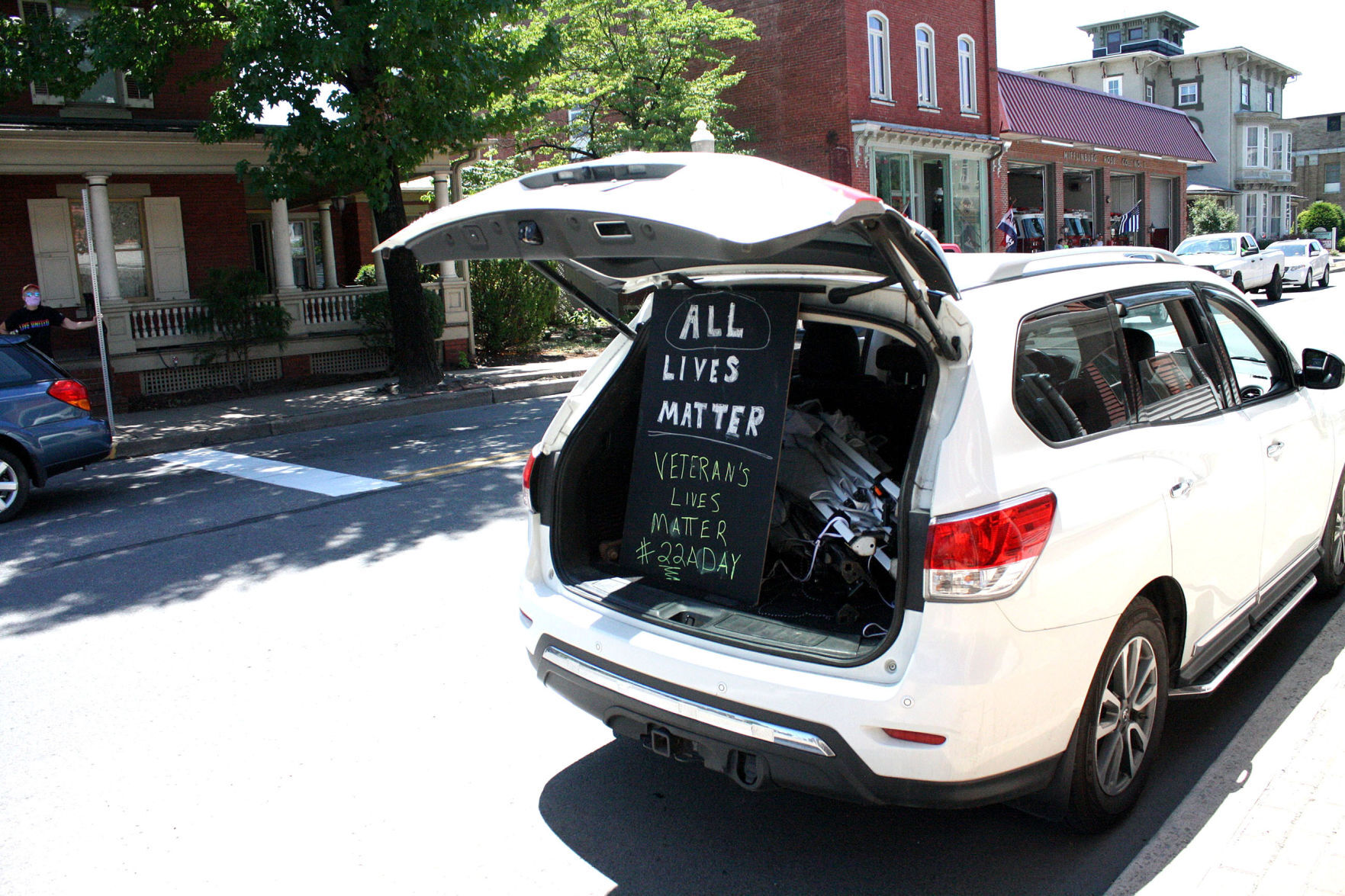 Signs of many kinds seen at Mifflinburg Pride Event